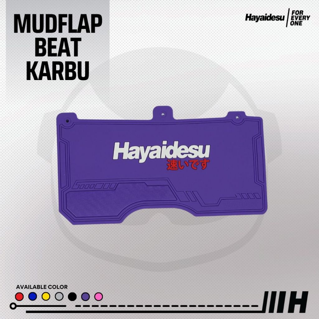 Hayaidesu Mudflap Honda BEAT CARB Karbu Aksesoris Variasi Penahan Lumpur - PREMIUM