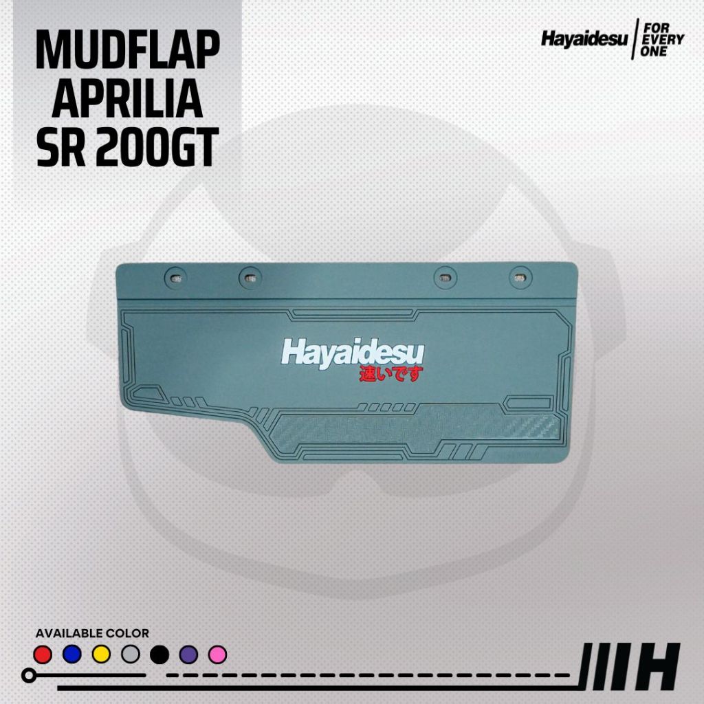 Hayaidesu Aprilia SR 200GT Mud Flap Penahan Lumpur - PREMIUM