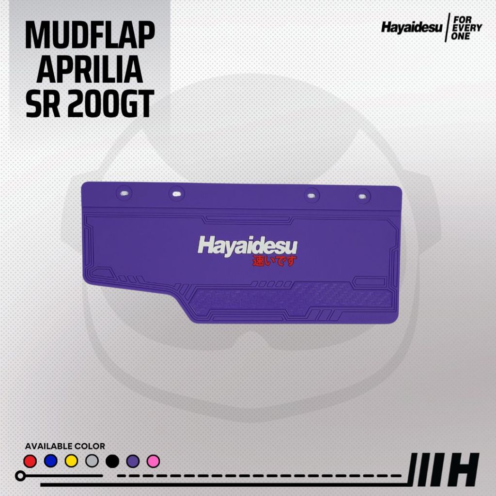 Hayaidesu Aprilia SR 200GT Mud Flap Penahan Lumpur - PREMIUM