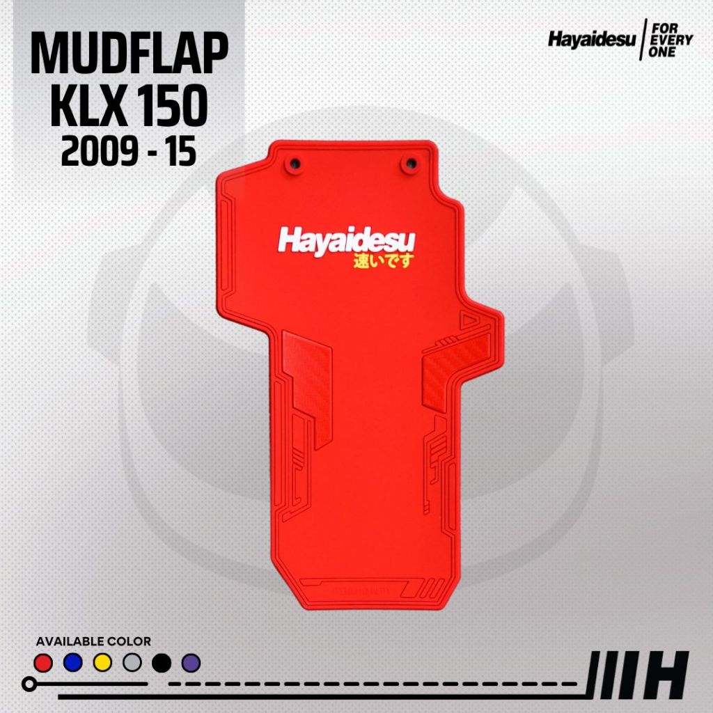 Hayaidesu Mud Flap KLX 150 Penahan Lumpur Motor ( 2009 - 2015 )
