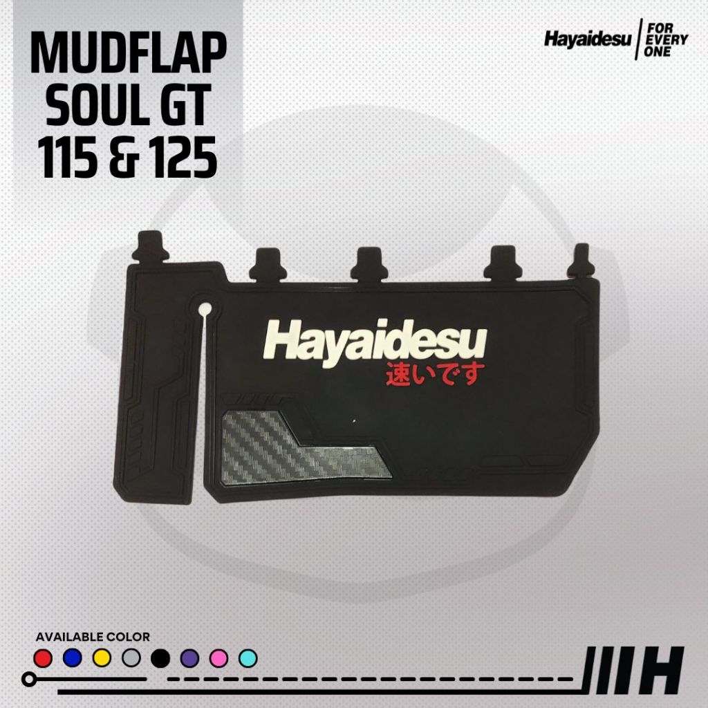 Hayaidesu Mud Flap MIO SOUL GT 125   Aksesoris Variasi Penahan Lumpur