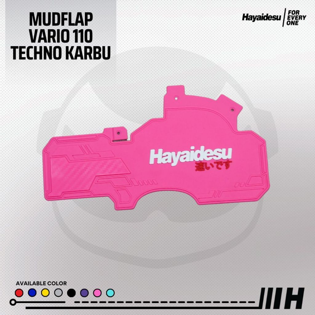 Hayaidesu Mudflap Honda Vario 110 Techno Karbu Aksesoris Variasi Penahan Lumpur