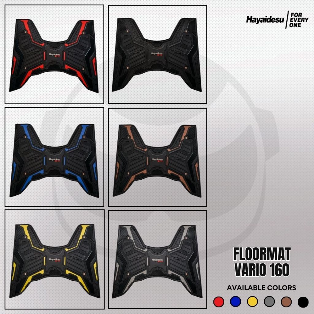 Hayaidesu Honda Vario 160 CBS/ABS Karpet Pijakan Kaki Motor Floor Mat - Premium Quality