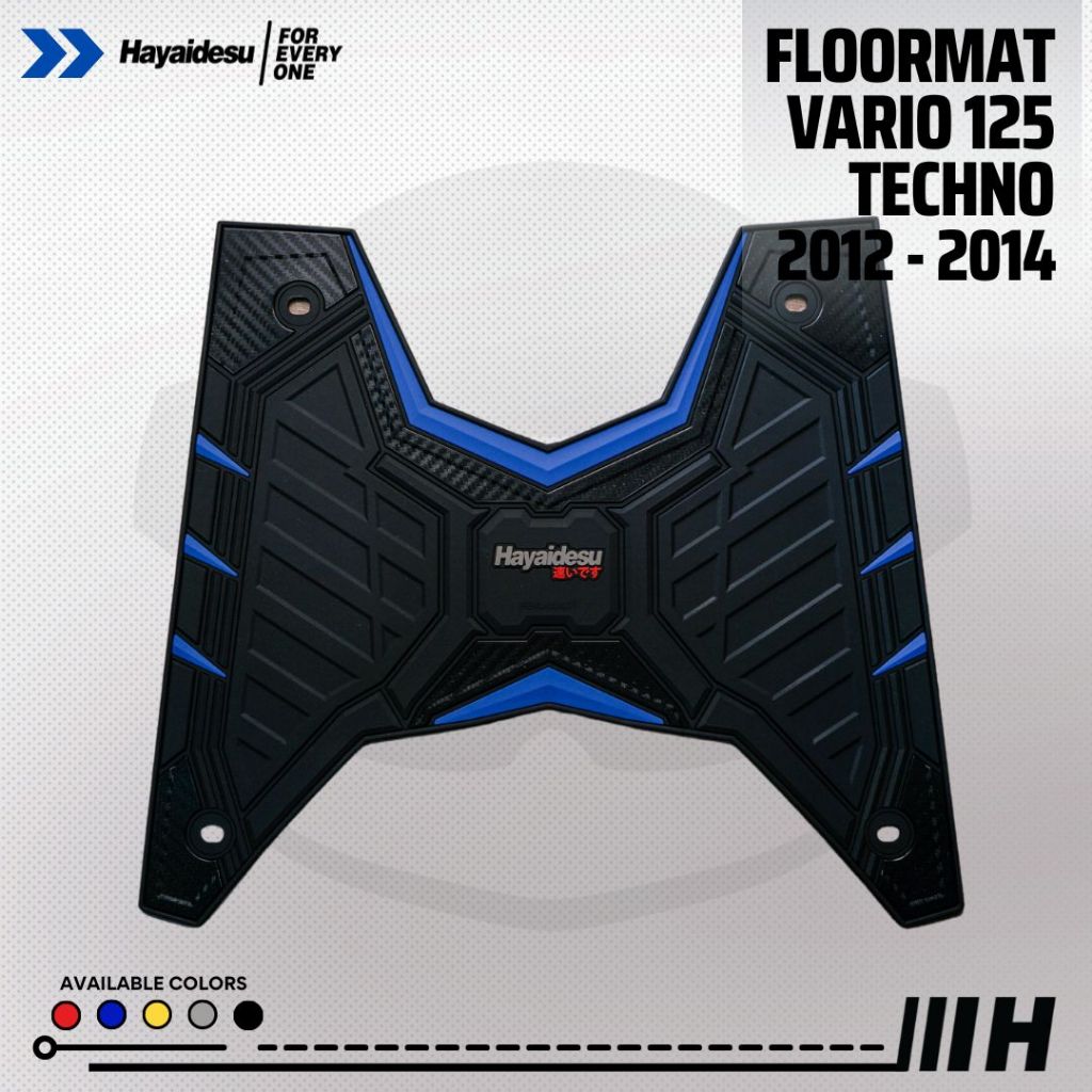 Hayaidesu Floor Mat Honda VARIO 125 Techno/KZR (2012-2014) Karpet Motor - Premium Quality