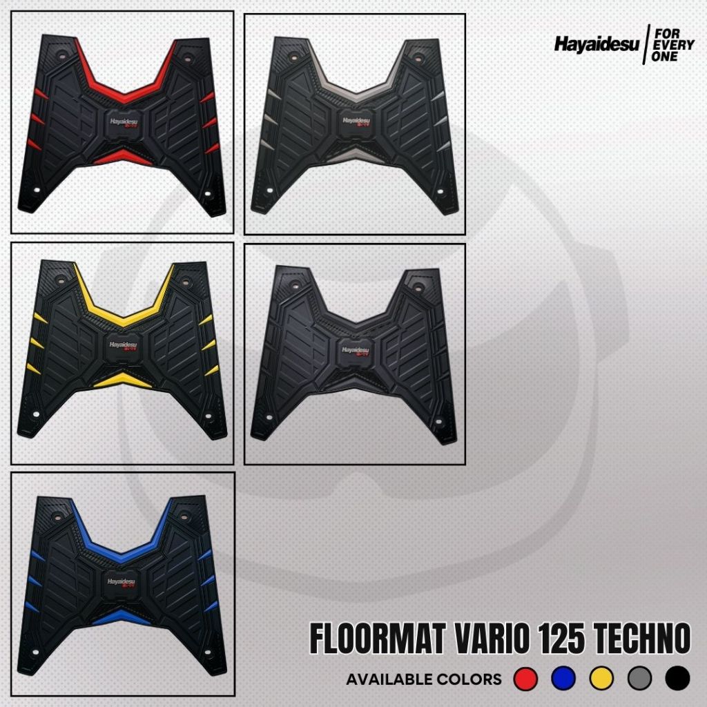 Hayaidesu Floor Mat Honda VARIO 125 Techno/KZR (2012-2014) Karpet Motor - Premium Quality