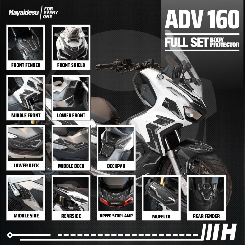 Hayaidesu Honda ADV 160 (2022-2024) Full Set Body Protector Cover