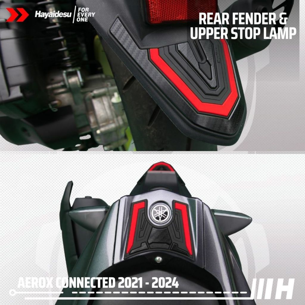 Hayaidesu AEROX Connected 2021-2024 Body Protector Rear Fender & Upper Stop Lamp Cover