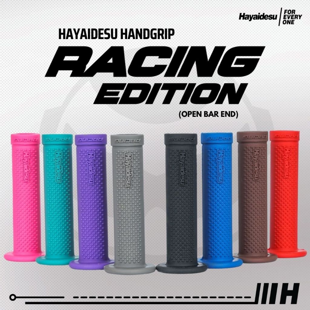 Hayaidesu Handgrip RACING (OPEN BAR END) - Hand Grip Motor Balap (Ujung Terbuka)
