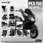 Hayaidesu Full Set Body Protector Honda PCX 150 Aksesoris Decal Variasi Carbon Pelindung Body PCX150