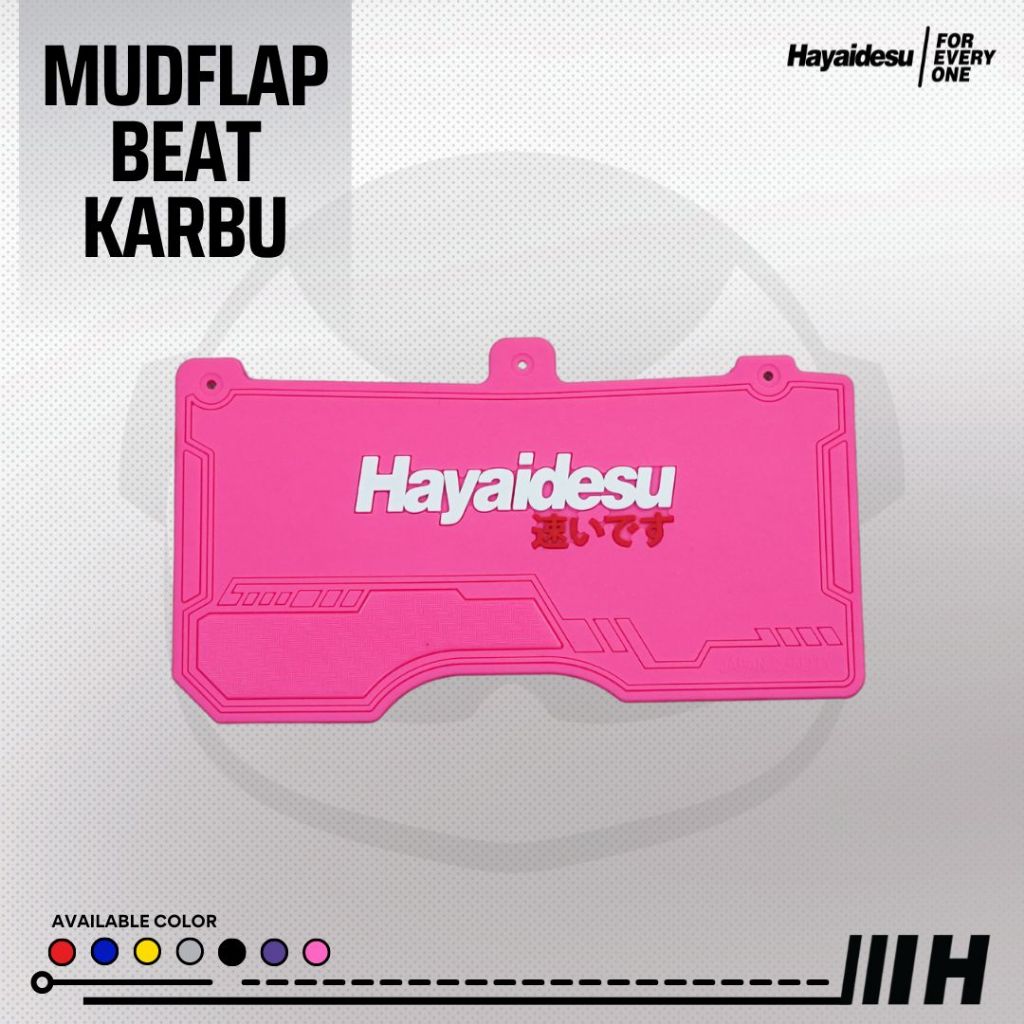 Hayaidesu Mudflap Honda BEAT CARB Karbu Aksesoris Variasi Penahan Lumpur - PREMIUM