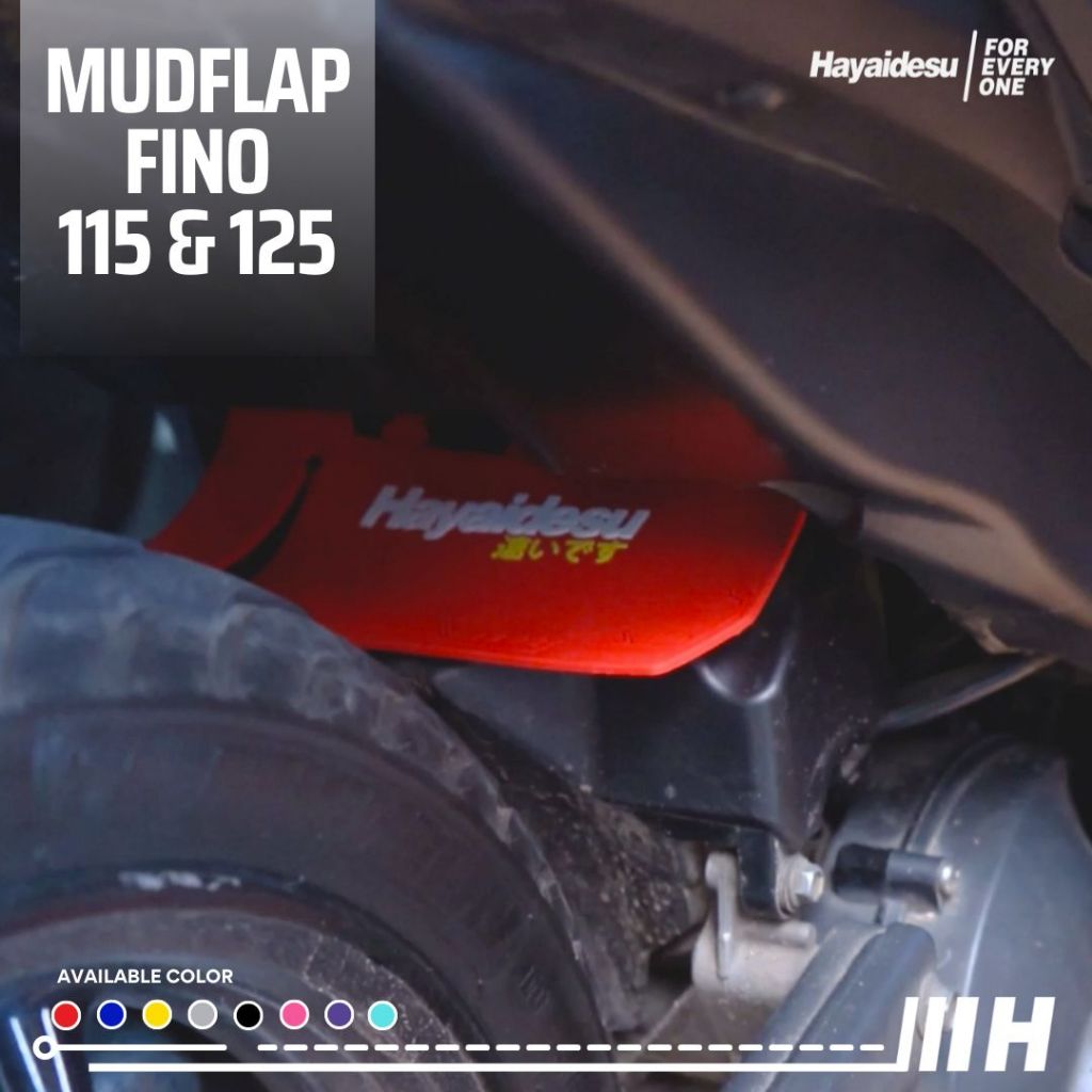Hayaidesu Mud Flap FINO FI 115 & 125 Aksesoris Variasi Penahan Lumpur