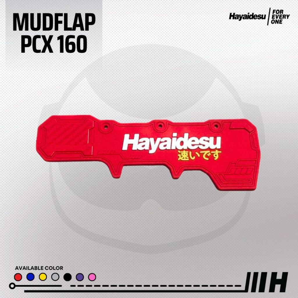 Hayaidesu Mud Flap PCX 160 (2021-2025) Penahan Lumpur Kepet Aksesoris Variasi