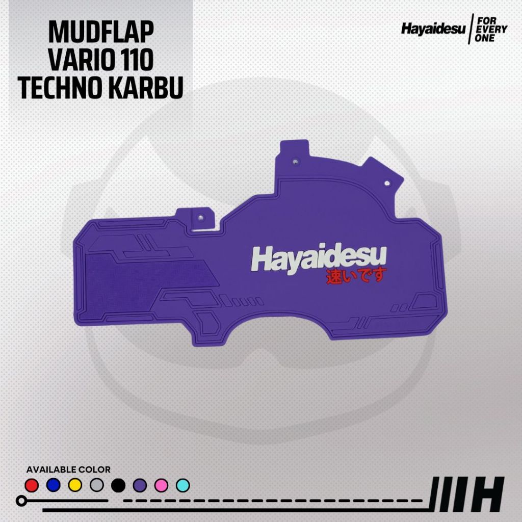 Hayaidesu Mudflap Honda Vario 110 Techno Karbu Aksesoris Variasi Penahan Lumpur