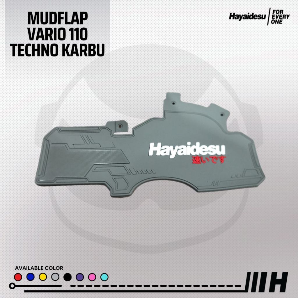 Hayaidesu Mudflap Honda Vario 110 Techno Karbu Aksesoris Variasi Penahan Lumpur
