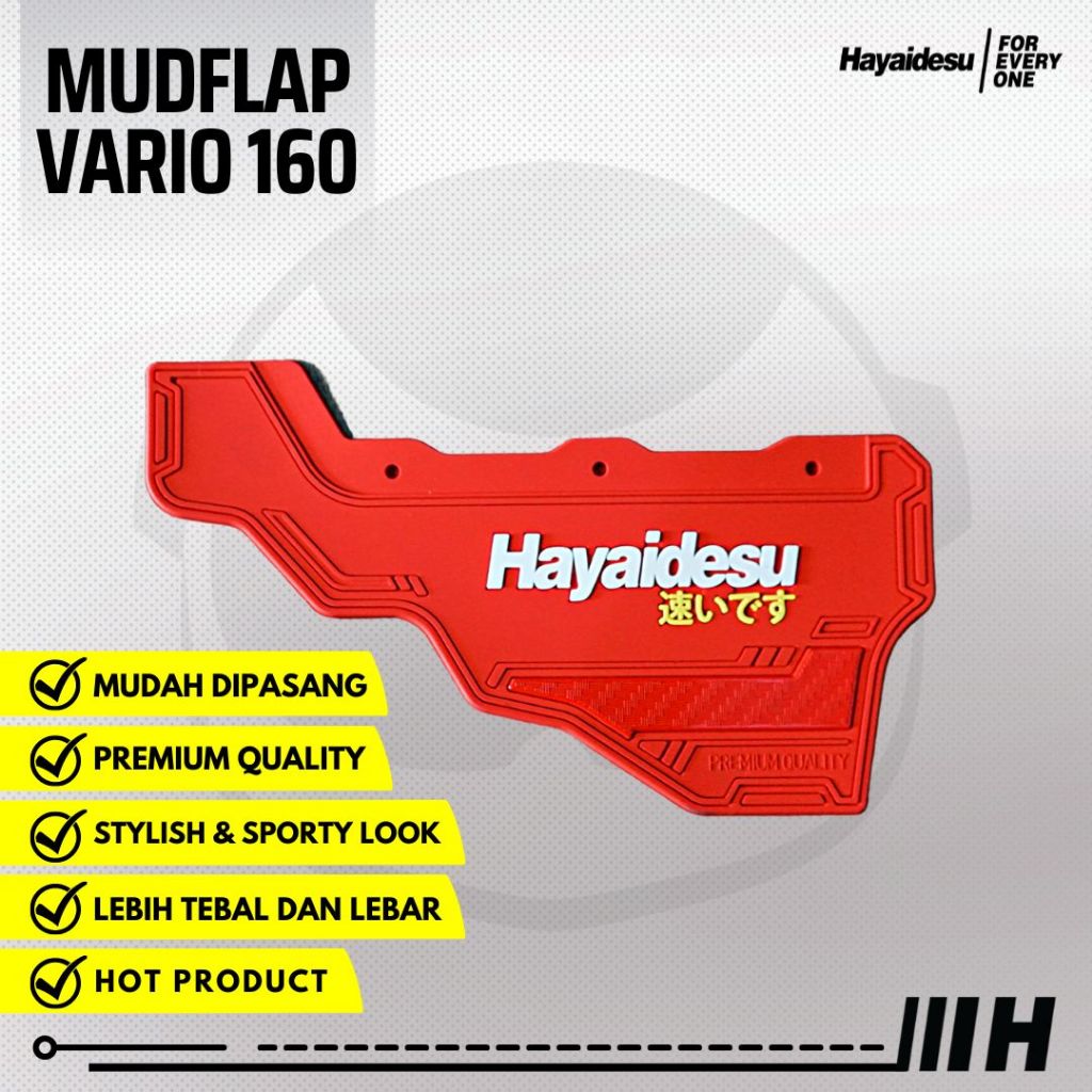 Hayaidesu Mud Flap VARIO 160 Penahan Lumpur - Premium