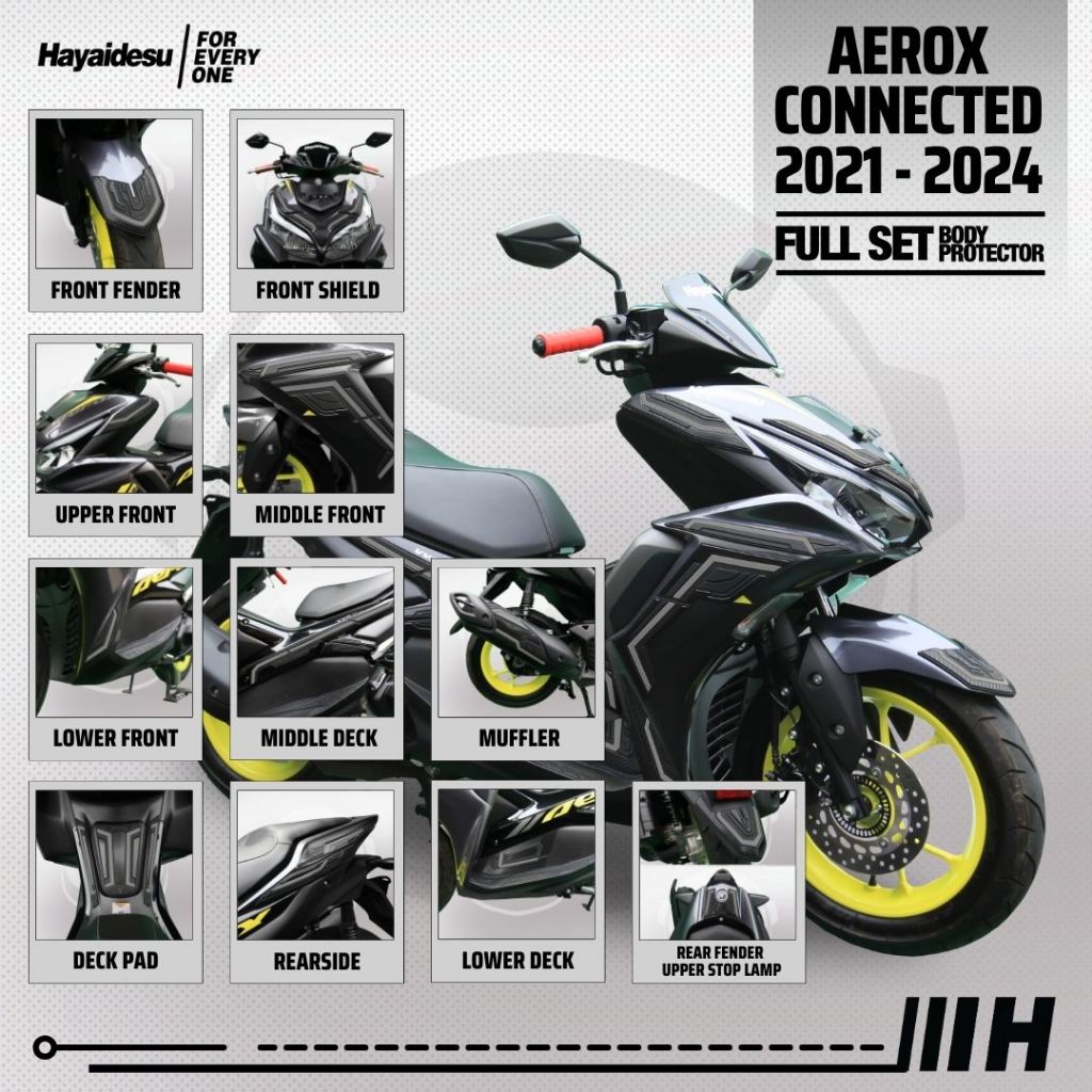 Hayaidesu Body Protector AEROX Connected 2021-2024 Full Set Cover