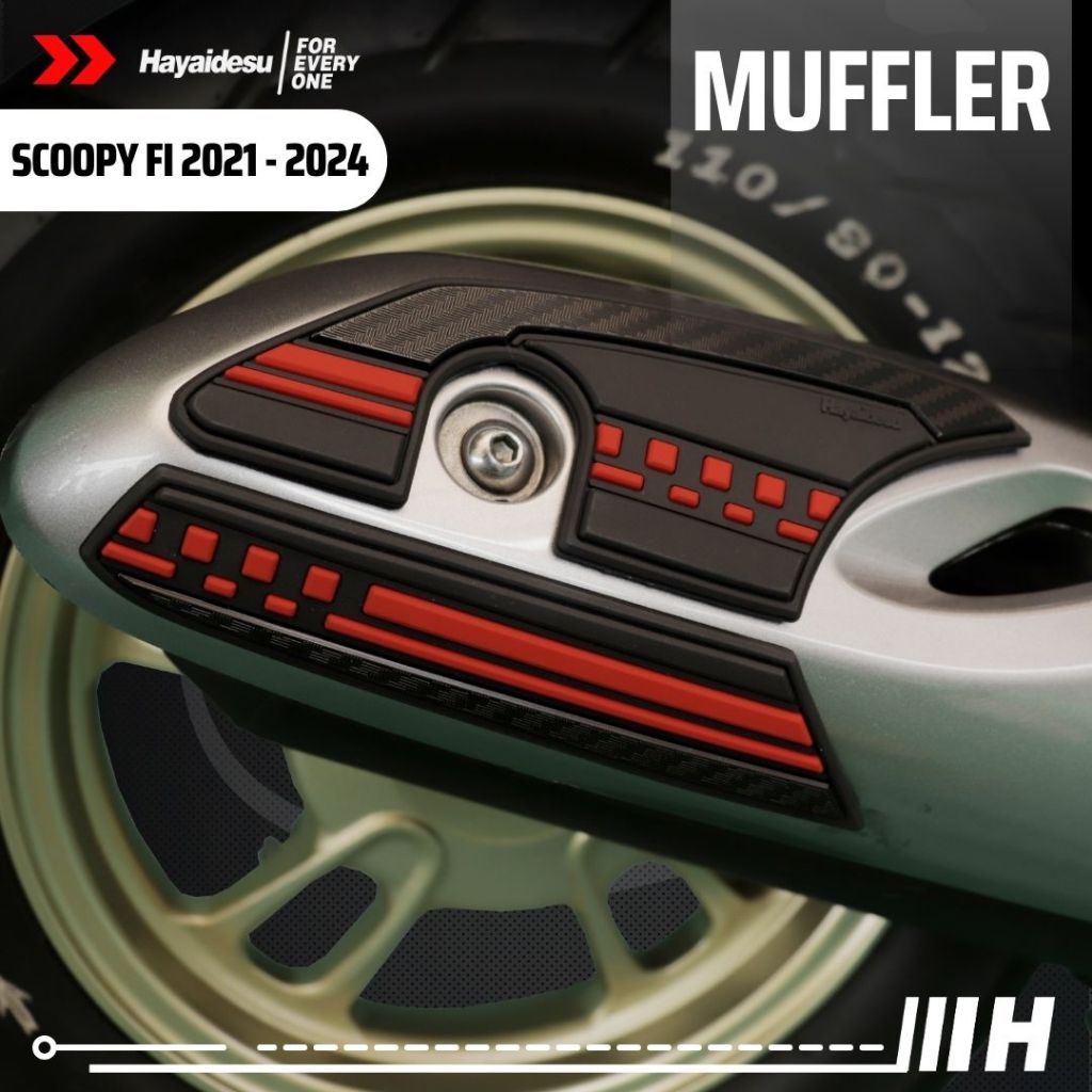 Hayaidesu New Scoopy 2021 - 2024 Body Protector Muffler Knalpot Cover