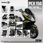 Hayaidesu Full Set Body Protector Honda PCX 150 Aksesoris Decal Variasi Carbon Pelindung Body PCX150