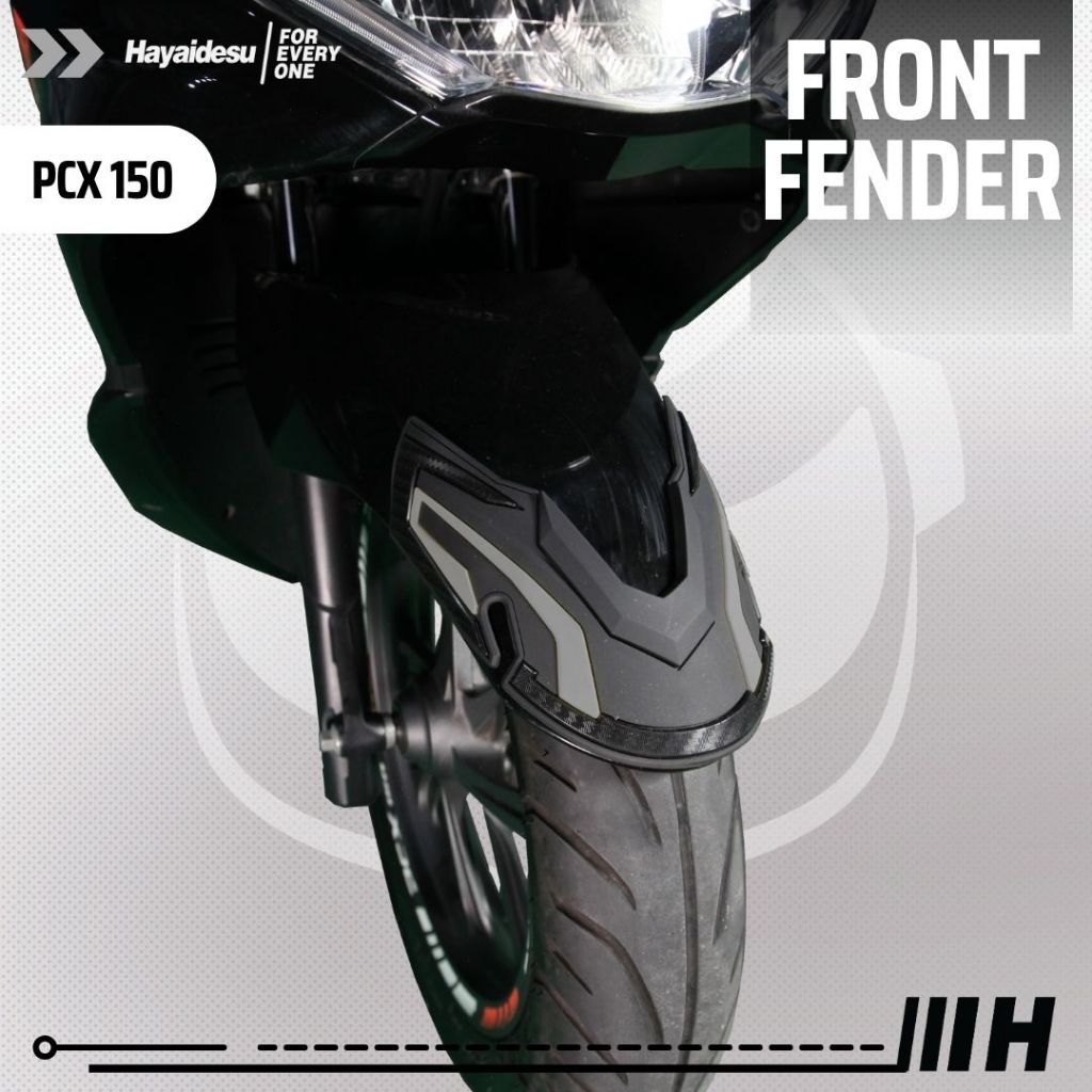 Hayaidesu Front Fender Protector Cover PCX 150 Aksesoris Decal Variasi Carbon Pelindung Spakbor