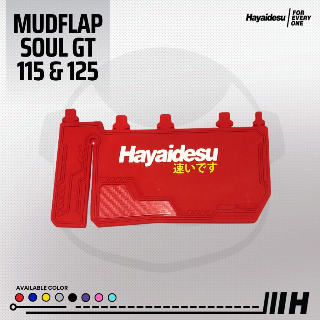 Hayaidesu Mud Flap MIO SOUL GT 125   Aksesoris Variasi Penahan Lumpur