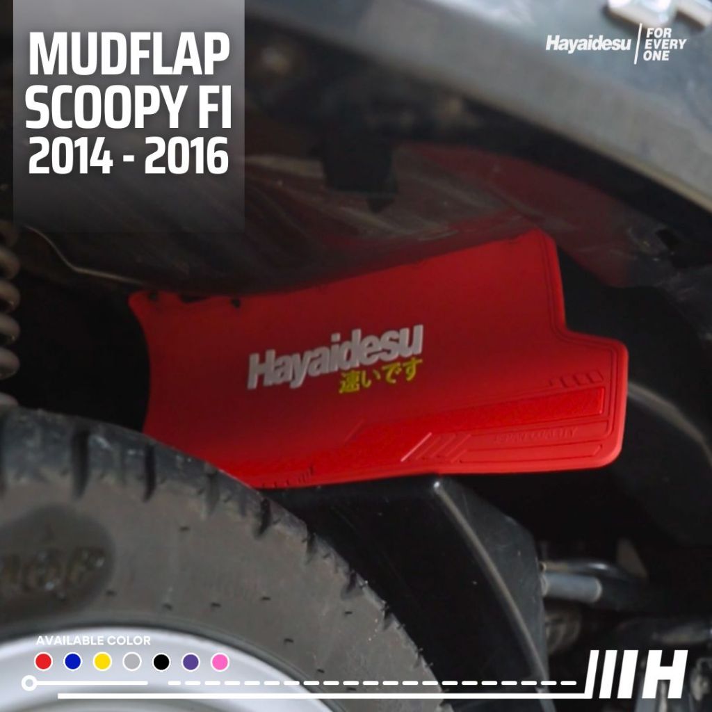 Hayaidesu Mudflap Scoopy 2014-2016 Penahan Lumpur - Premium