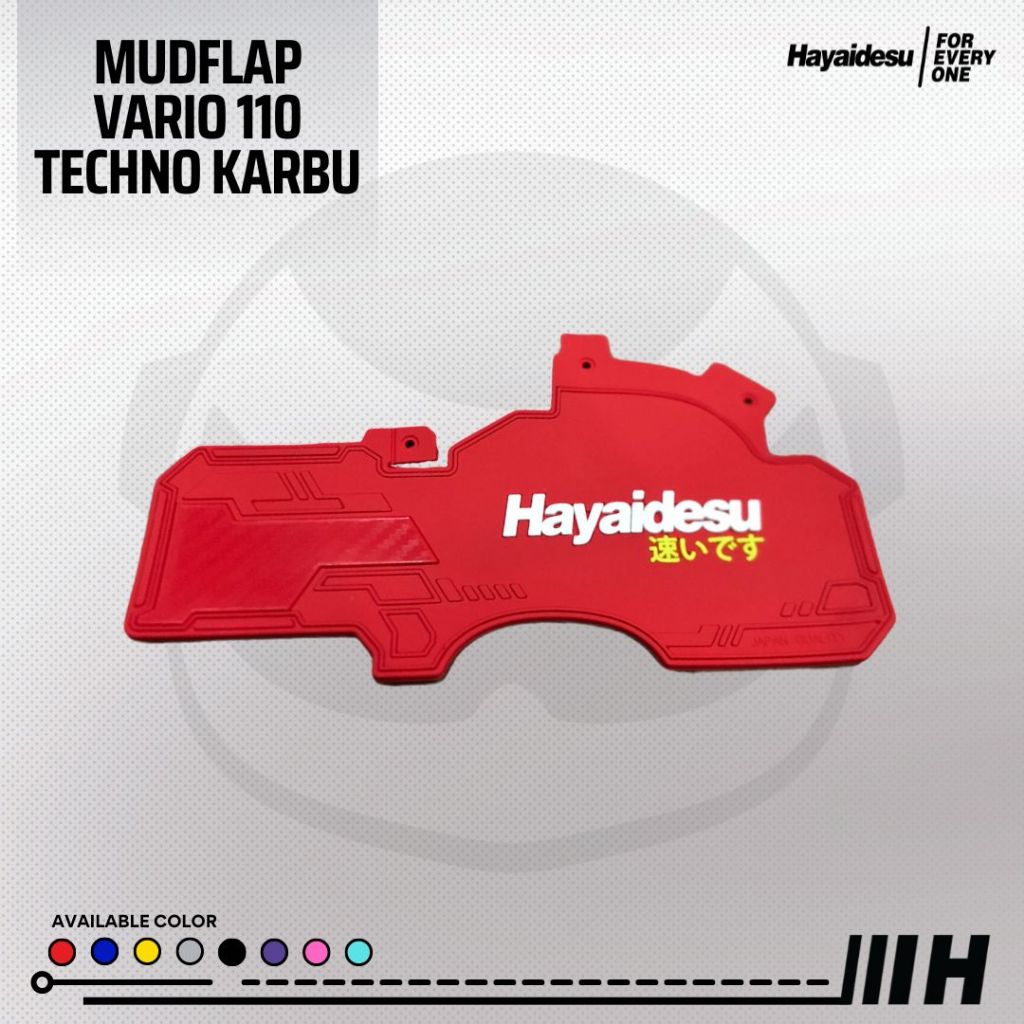 Hayaidesu Mudflap Honda Vario 110 Techno Karbu Aksesoris Variasi Penahan Lumpur