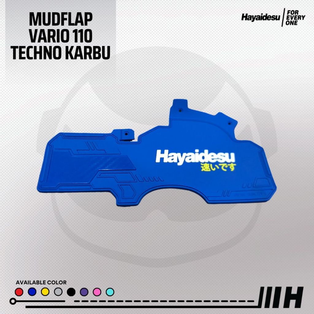 Hayaidesu Mudflap Honda Vario 110 Techno Karbu Aksesoris Variasi Penahan Lumpur