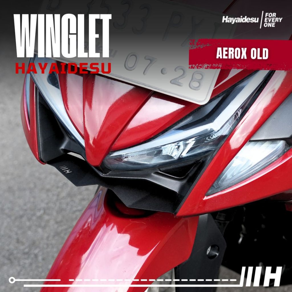 Hayaidesu Winglet Bawah Aerox OLD (2016-2020) - Steel Material Sporty Look High Quality