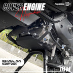 Hayaidesu ENGINE COVER Pelindung Bawah Mesin Motor Honda BEAT (2024 - 2025), SCOOPY 2025