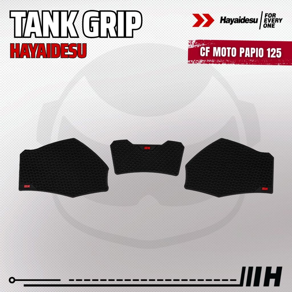 Hayaidesu Tank Pad & Tank Grip CF MOTO PAPIO 125 - Piranha Skin Motive