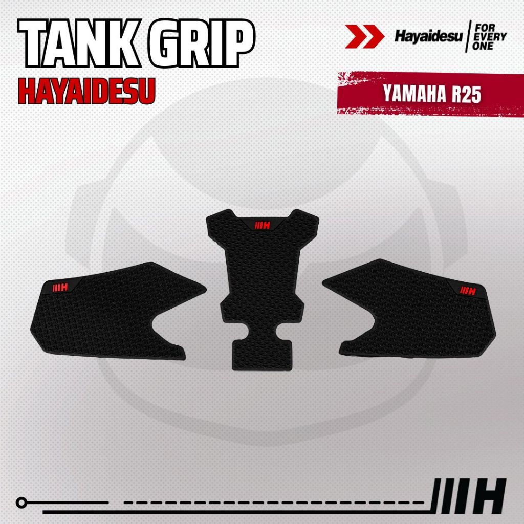 Hayaidesu Tank Pad & Tank Grip Yamaha R25 - Piranha Skin Motive