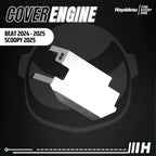 Hayaidesu ENGINE COVER Pelindung Bawah Mesin Motor Honda BEAT (2024 - 2025), SCOOPY 2025