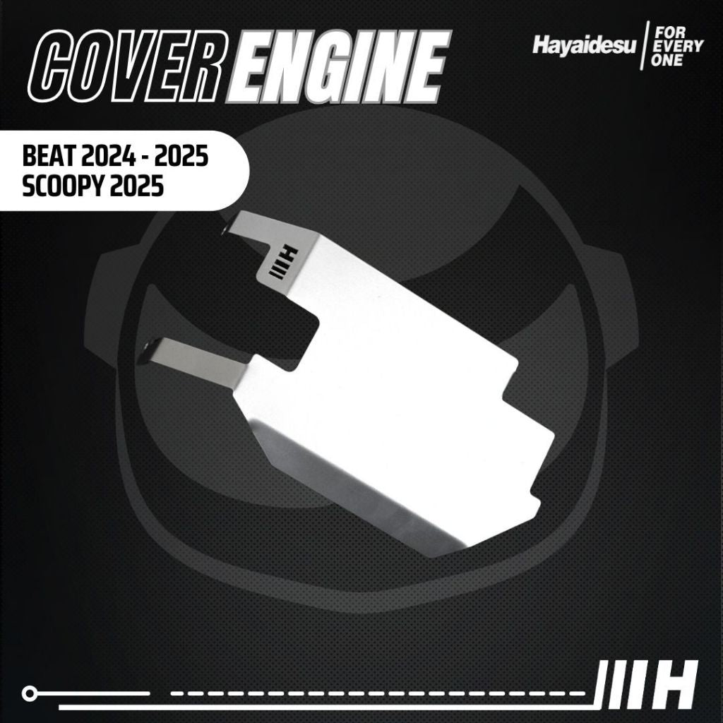 Hayaidesu ENGINE COVER Pelindung Bawah Mesin Motor Honda BEAT (2024 - 2025), SCOOPY 2025