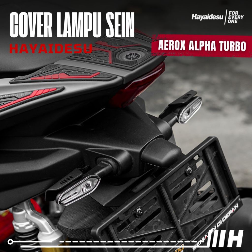 Hayaidesu Cover Pelindung Lampu Sein Belakang AEROX ALPHA Turbo/Standard/Cybercity