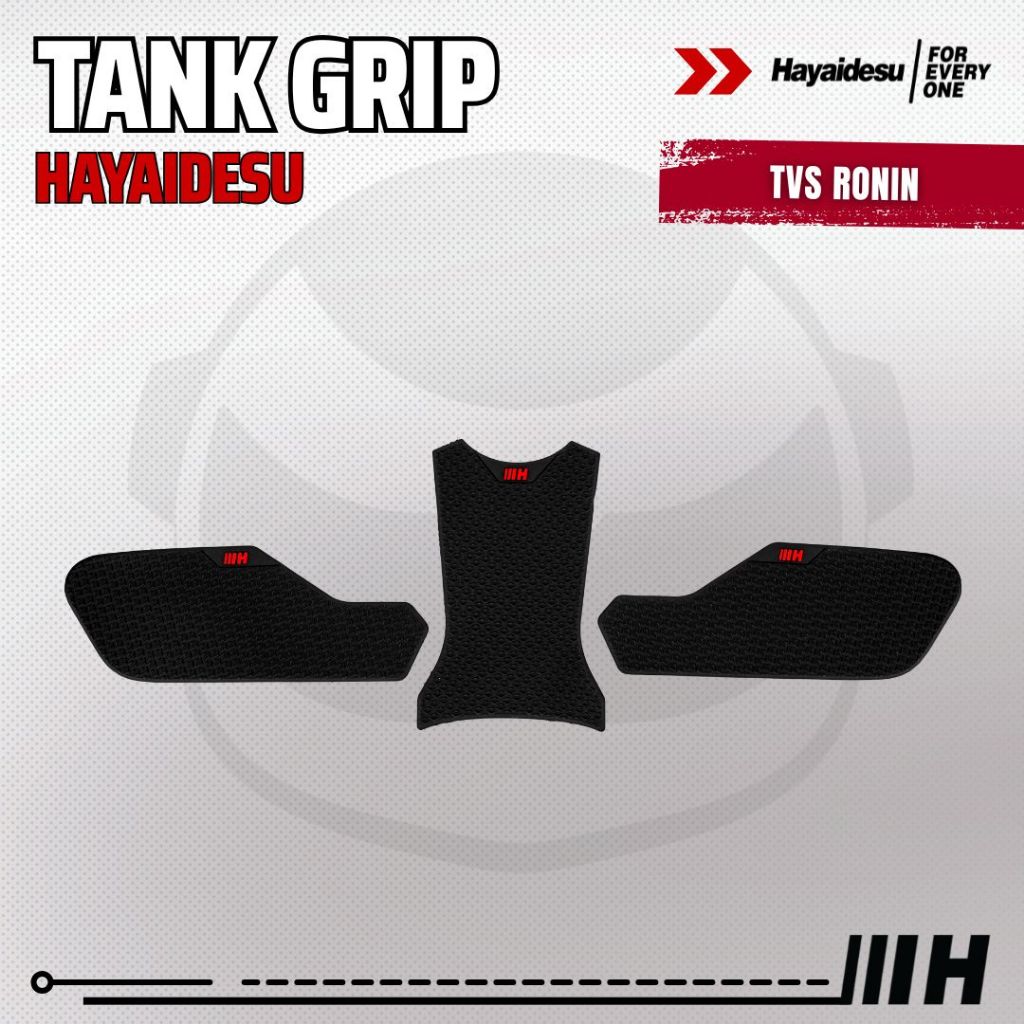 Hayaidesu Tank Pad & Tank Grip TVS RONIN - Piranha Skin Motive