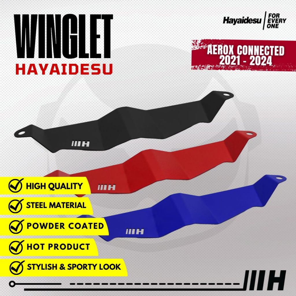 Hayaidesu Winglet Bawah New Aerox Connected (2021-2024) - Steel Material High Quality