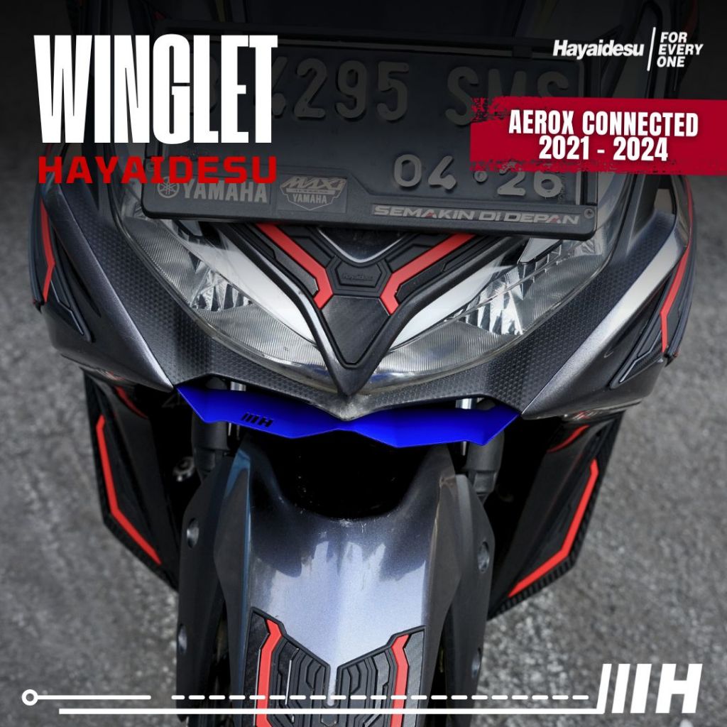 Hayaidesu Winglet Bawah New Aerox Connected (2021-2024) - Steel Material High Quality