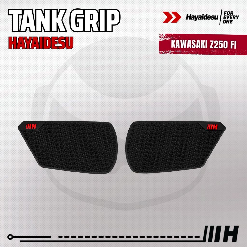 Hayaidesu Tank Grip Kawasaki Z250 FI - Piranha Skin Motive