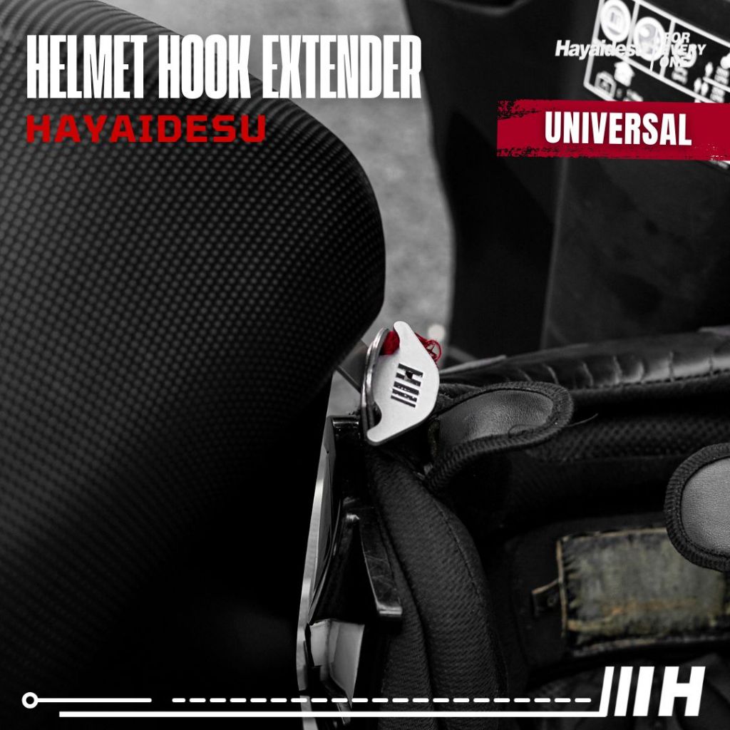 Hayaidesu Helmet Hook Extender Gantungan Pengait Helm Jok Motor Universal