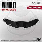 Hayaidesu Winglet Bawah Aerox ALPHA (Turbo/Standard/Cybercity) - Steel Material High Quality