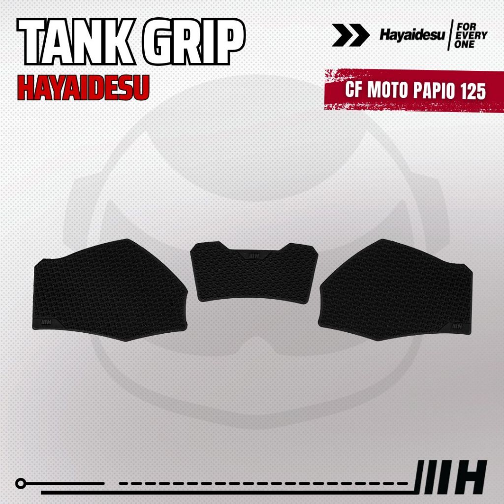 Hayaidesu Tank Pad & Tank Grip CF MOTO PAPIO 125 - Piranha Skin Motive