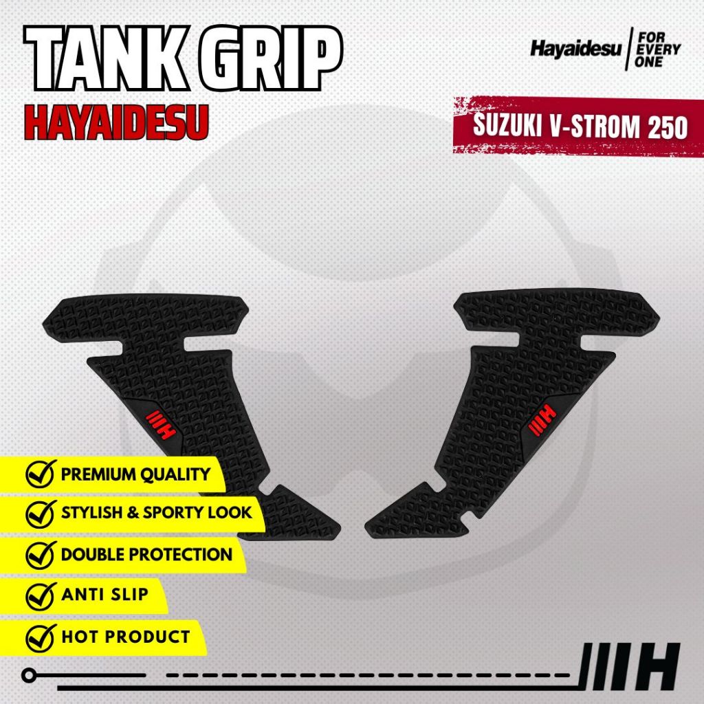 Hayaidesu Tank Grip Suzuki V STROM 250 - Piranha Skin Motive