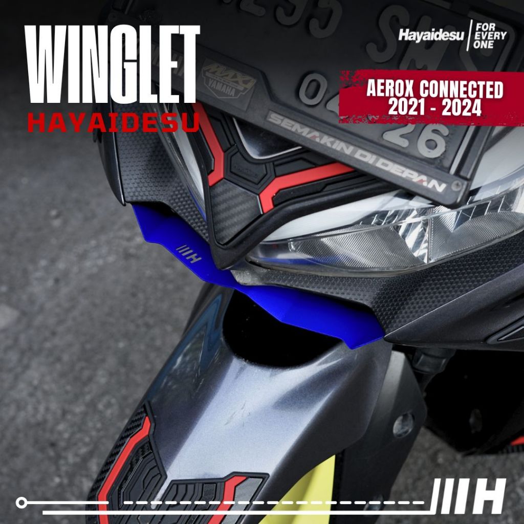 Hayaidesu Winglet Bawah New Aerox Connected (2021-2024) - Steel Material High Quality