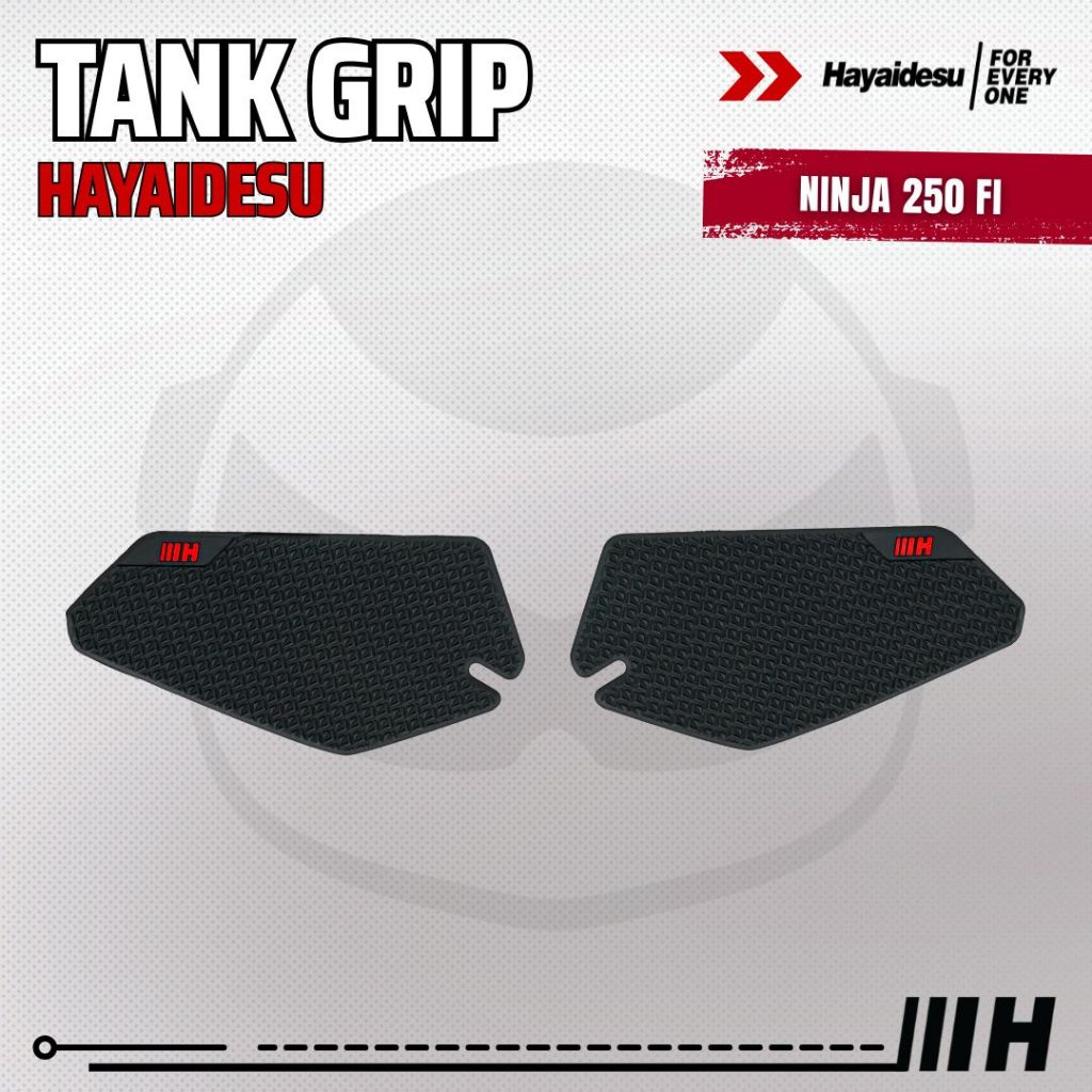 Hayaidesu Tank Grip Kawasaki NINJA 250FI - Piranha Skin Motive