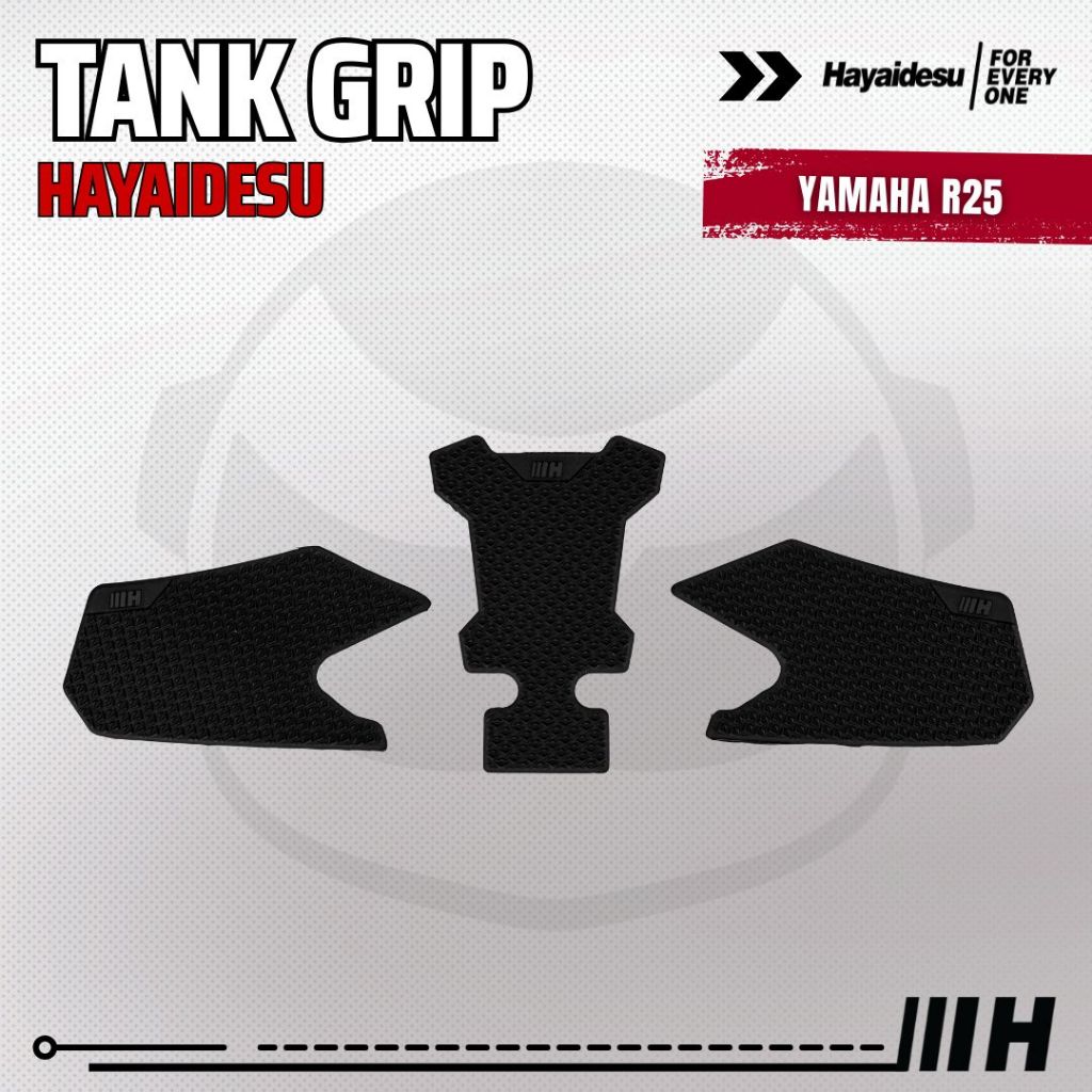 Hayaidesu Tank Pad & Tank Grip Yamaha R25 - Piranha Skin Motive