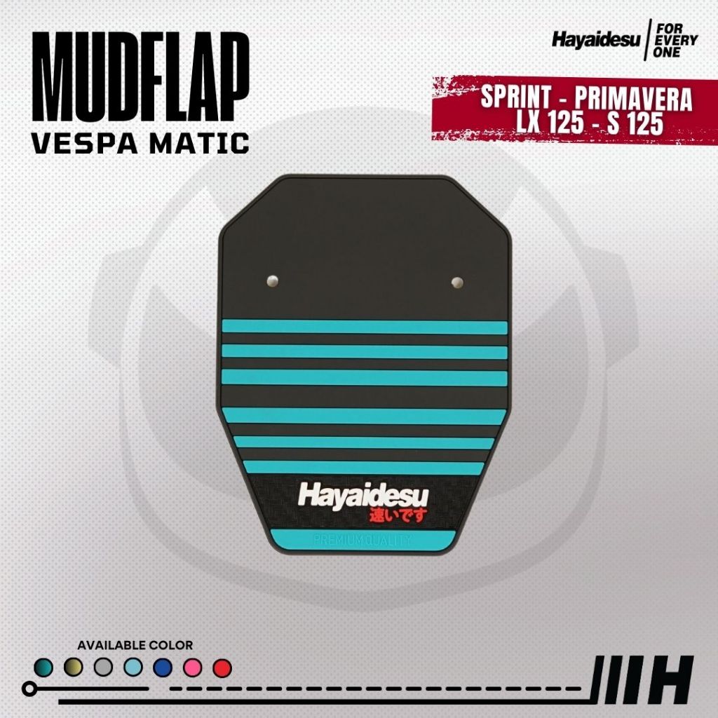 Hayaidesu Mudflap Vespa Matic Sprint, Primavera, LX 125, S 125 Penahan Lumpur - Premium Quality
