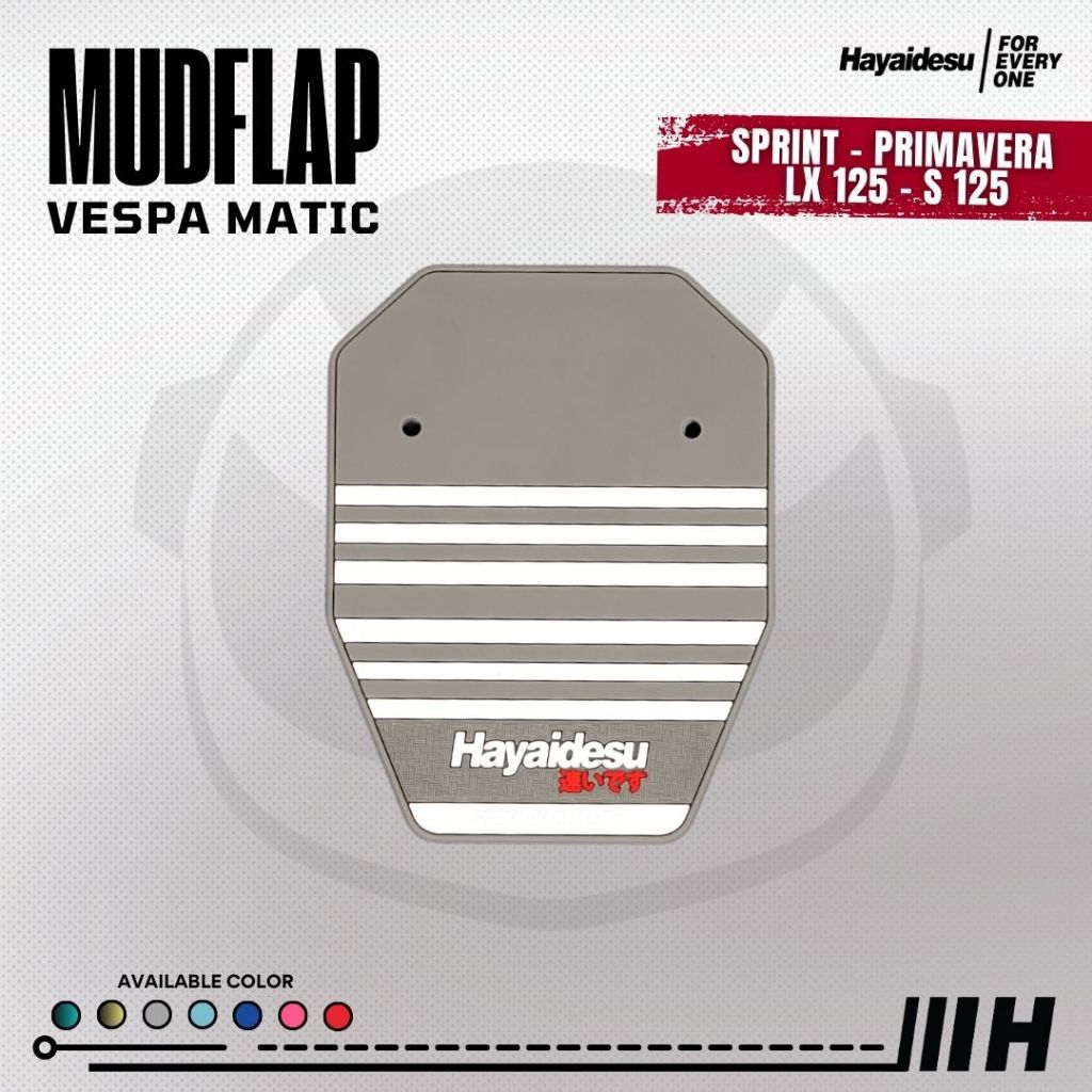Hayaidesu Mudflap Vespa Matic Sprint, Primavera, LX 125, S 125 Penahan Lumpur - Premium Quality