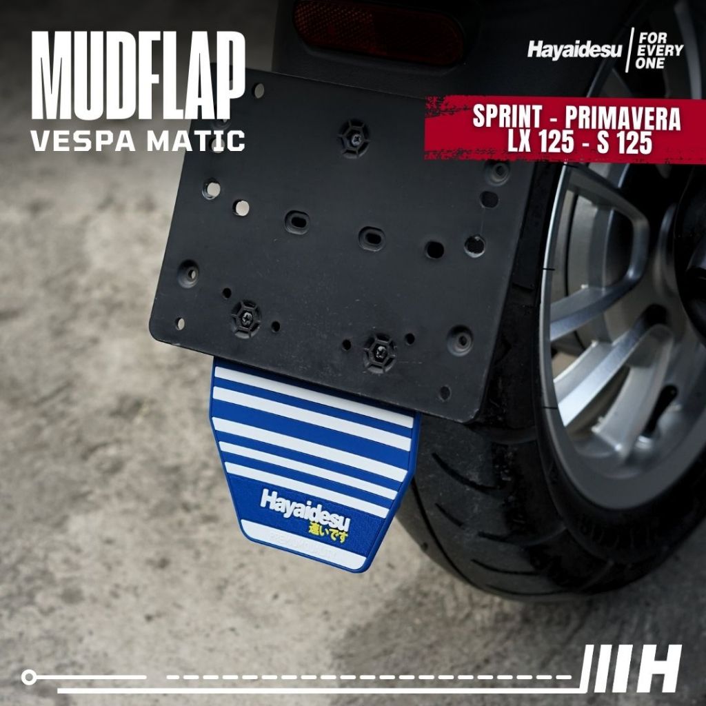 Hayaidesu Mudflap Vespa Matic Sprint, Primavera, LX 125, S 125 Penahan Lumpur - Premium Quality