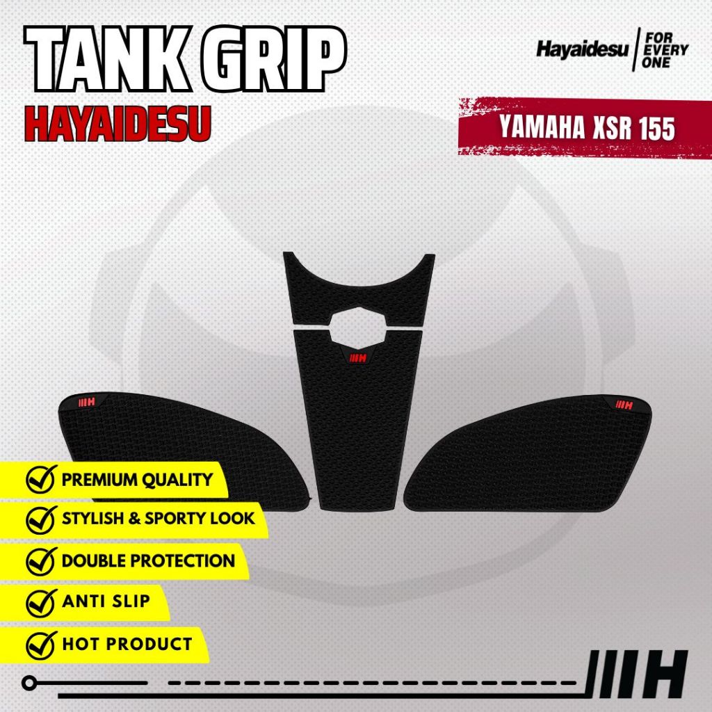 Hayaidesu Tank Pad & Tank Grip Yamaha XSR 155 - Piranha Skin Motive