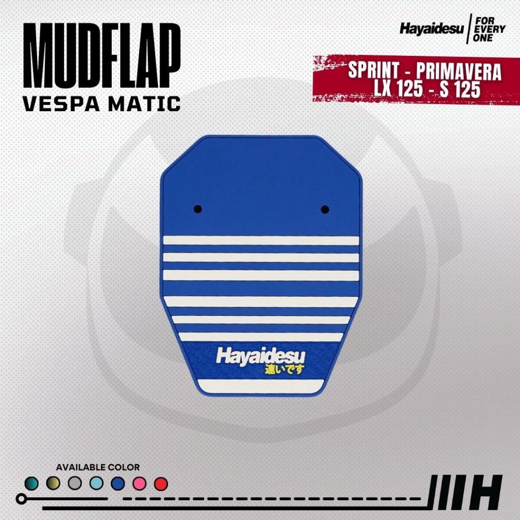 Hayaidesu Mudflap Vespa Matic Sprint, Primavera, LX 125, S 125 Penahan Lumpur - Premium Quality
